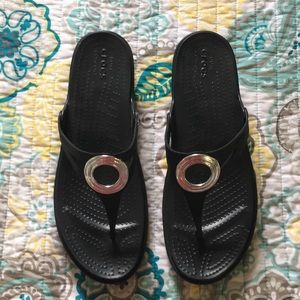 Crocs Sanrah wedge sandals, Sz 11, never worn